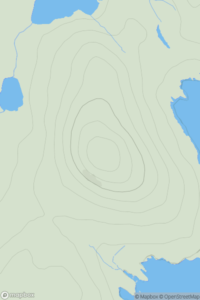Thumbnail image for Cnoc Bhuirgh showing contour plot for surrounding peak