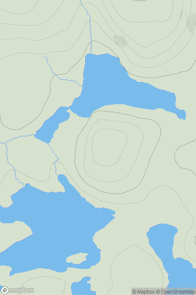 Thumbnail image for Maoil na h-Airigh Ghnugaich showing contour plot for surrounding peak