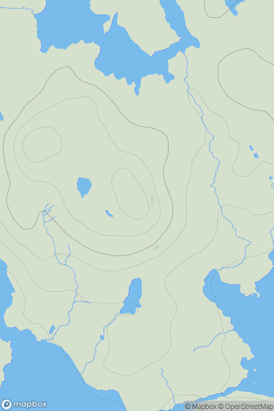 Thumbnail image for Sidhean Airigh na h-Uidhe showing contour plot for surrounding peak