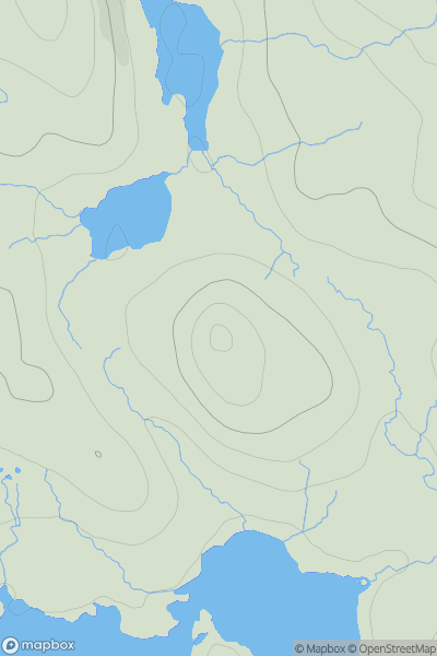 Thumbnail image for Sidhean Shanndabhat showing contour plot for surrounding peak