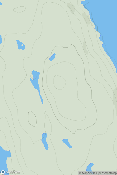 Thumbnail image for Ben Breaclete showing contour plot for surrounding peak