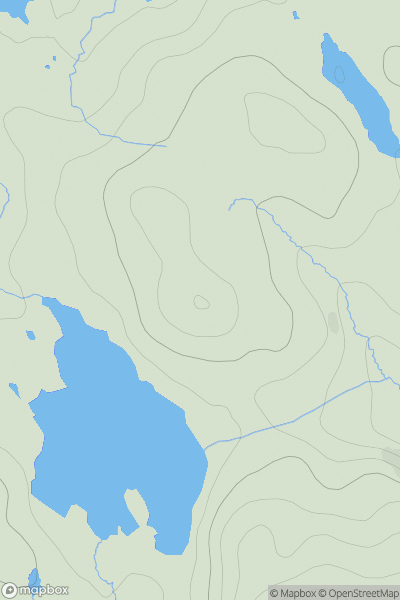 Thumbnail image for Cleite Loch Shaghachain showing contour plot for surrounding peak