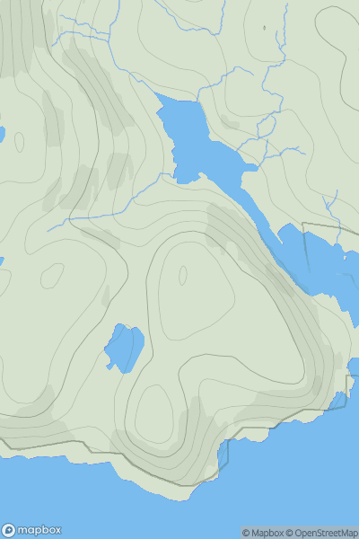 Thumbnail image for Meall Mor an t-Stroim showing contour plot for surrounding peak