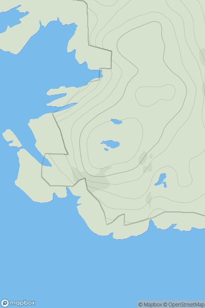 Thumbnail image for Druim na Sgatha showing contour plot for surrounding peak