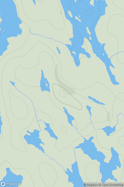 Thumbnail image for Cnoc Mor a' Gharaidh showing contour plot for surrounding peak