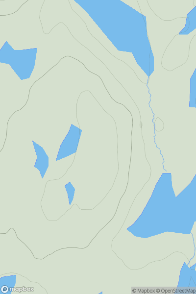 Thumbnail image for Beinn Lithir showing contour plot for surrounding peak