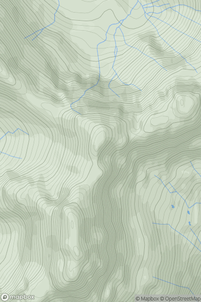 Thumbnail image for Sgurr a' Mhadaidh showing contour plot for surrounding peak