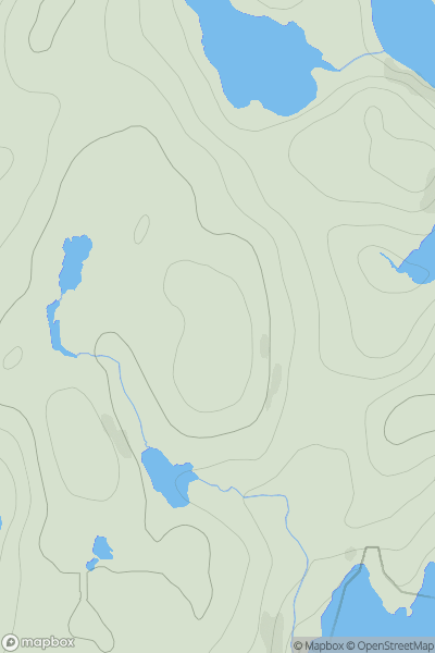Thumbnail image for Beinn Tuirc showing contour plot for surrounding peak