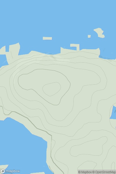 Thumbnail image for Ronaigh Beag showing contour plot for surrounding peak