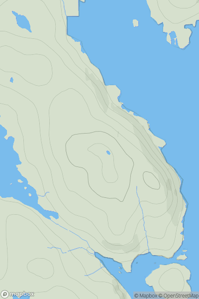 Thumbnail image for Aird Chollaim showing contour plot for surrounding peak