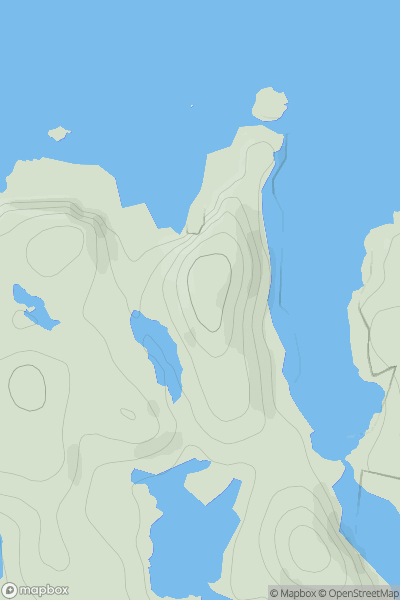Thumbnail image for Cnoc an Breac showing contour plot for surrounding peak