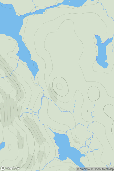 Thumbnail image for Cnoc Corrach showing contour plot for surrounding peak