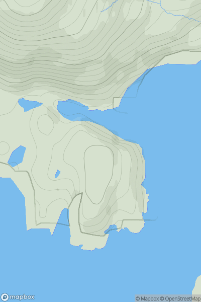 Thumbnail image for Aird Mhor Mill Tamna showing contour plot for surrounding peak