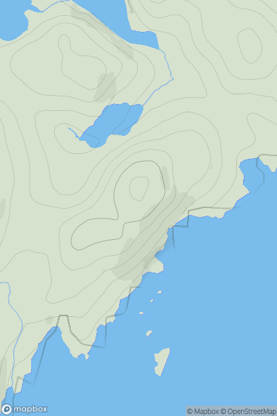 Thumbnail image for Beinn a' Chladaich Mhoir showing contour plot for surrounding peak