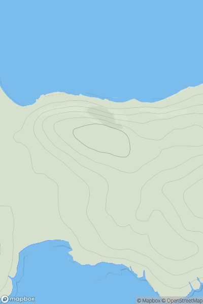 Thumbnail image for Beinn Chuidhir showing contour plot for surrounding peak