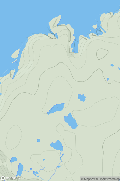 Thumbnail image for Aird Mor Mhangarstaidh showing contour plot for surrounding peak