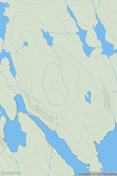 Thumbnail image for Cnoc Biorach showing contour plot for surrounding peak