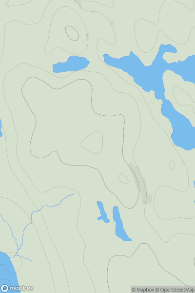 Thumbnail image for Cnoc a' Leum showing contour plot for surrounding peak