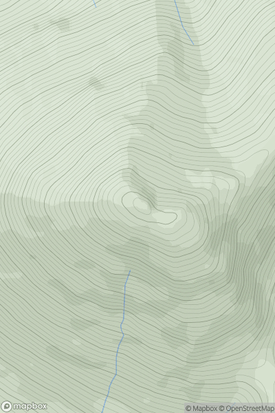 Thumbnail image for Glamaig - Sgurr Mhairi showing contour plot for surrounding peak