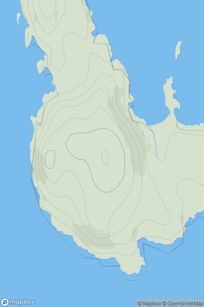 Thumbnail image for Mullach na Beinne showing contour plot for surrounding peak