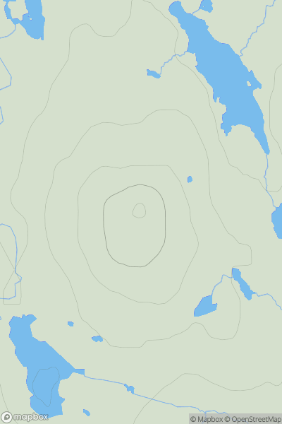Thumbnail image for Cleit an Rathaid showing contour plot for surrounding peak