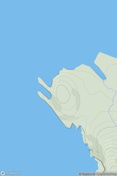 Thumbnail image for Gob an Tobha showing contour plot for surrounding peak