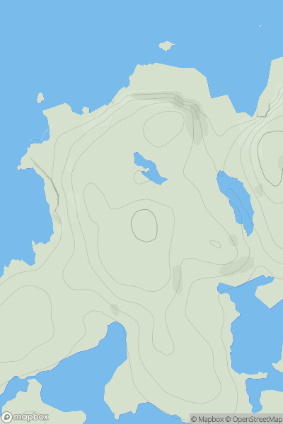 Thumbnail image for Meall a' Charnan showing contour plot for surrounding peak