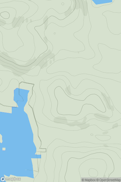 Thumbnail image for Beinn nan Druidhneach showing contour plot for surrounding peak