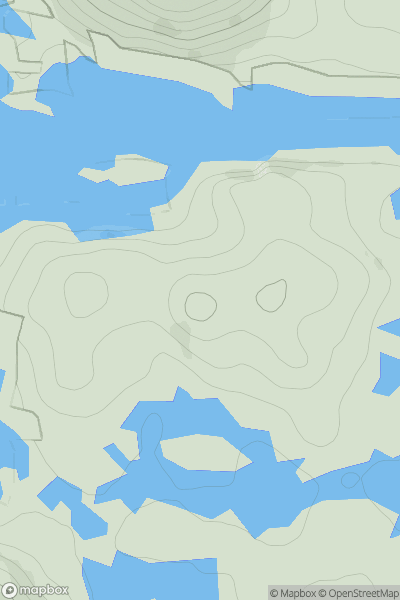 Thumbnail image for Cnoc Loch Crogabhat showing contour plot for surrounding peak