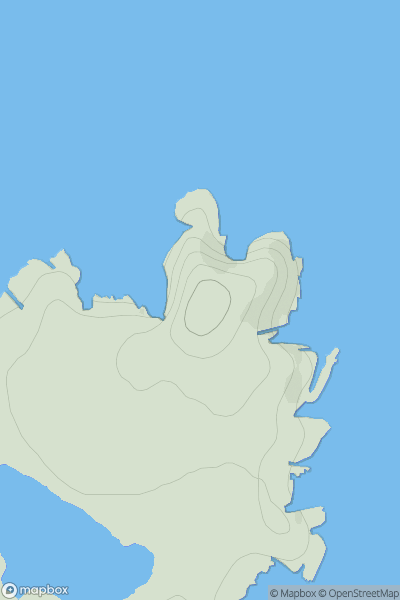 Thumbnail image for Ceann an t-Siumpain showing contour plot for surrounding peak