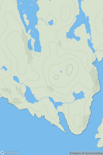 Thumbnail image for Aird Bhi showing contour plot for surrounding peak