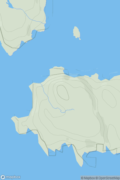 Thumbnail image for Druim an Easa Dhuibh showing contour plot for surrounding peak
