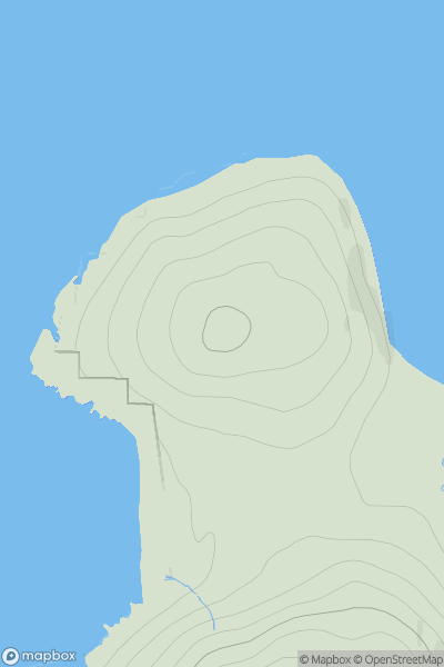 Thumbnail image for Clach Mhic Leoid showing contour plot for surrounding peak