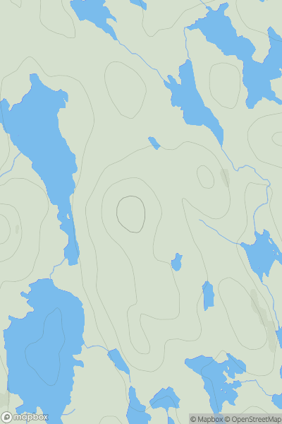 Thumbnail image for Cnoc nan Adag showing contour plot for surrounding peak
