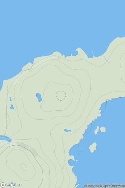 Thumbnail image for Cnoc Huisinis showing contour plot for surrounding peak