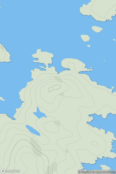 Thumbnail image for Ornais North Top showing contour plot for surrounding peak