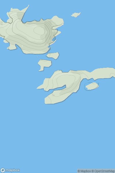 Thumbnail image for Eilean Tighe showing contour plot for surrounding peak
