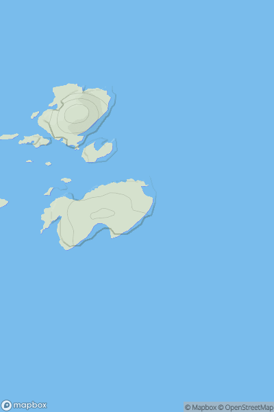 Thumbnail image for Eilean a' Ghobha showing contour plot for surrounding peak