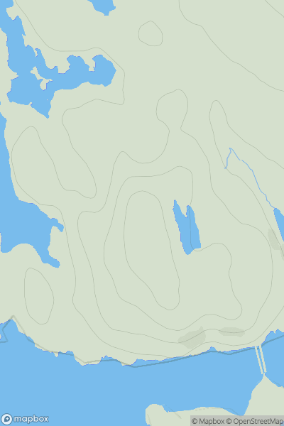 Thumbnail image for Carnan Aulaidh showing contour plot for surrounding peak