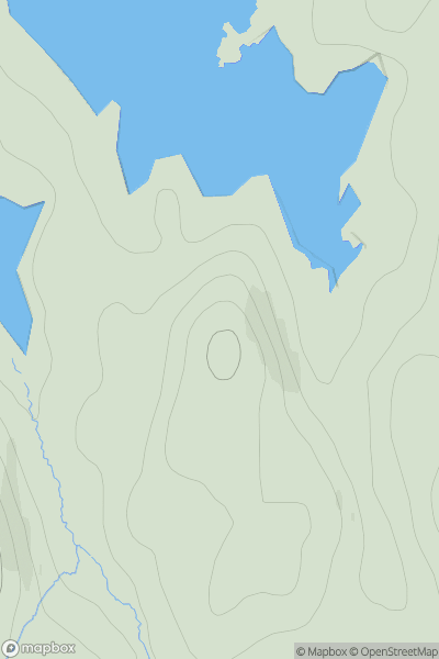 Thumbnail image for Beinn Hulavig showing contour plot for surrounding peak