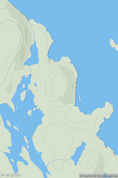 Thumbnail image for Cnoc Caolas-sgeire-buidhe showing contour plot for surrounding peak