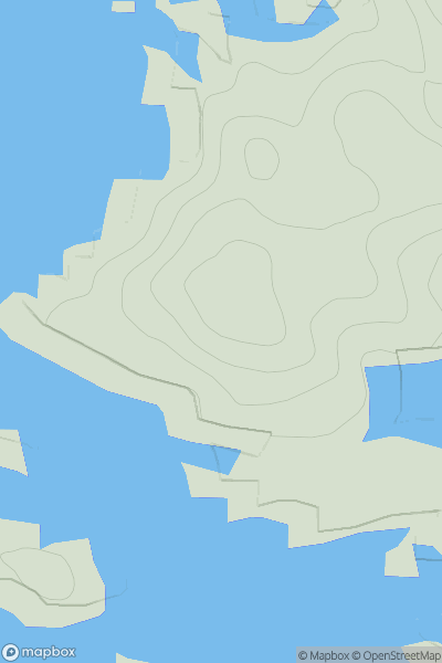 Thumbnail image for Beinn a Deas showing contour plot for surrounding peak