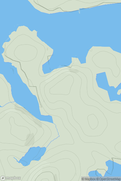 Thumbnail image for Ceannmhoir showing contour plot for surrounding peak