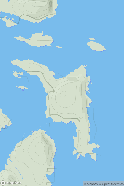 Thumbnail image for Eilean Thoraidh showing contour plot for surrounding peak