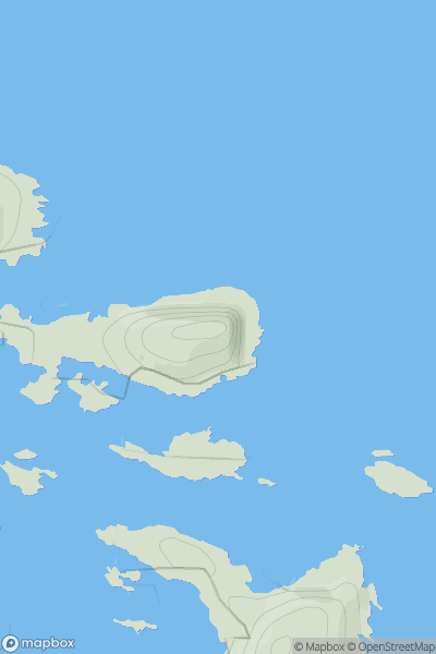 Thumbnail image for Eilean Rosaidh showing contour plot for surrounding peak