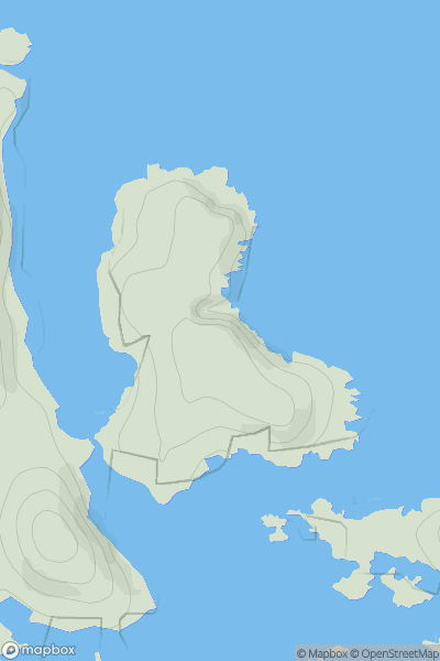 Thumbnail image for Eilean Orasaidh showing contour plot for surrounding peak