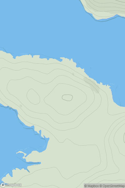 Thumbnail image for Aird a' Chaolais showing contour plot for surrounding peak