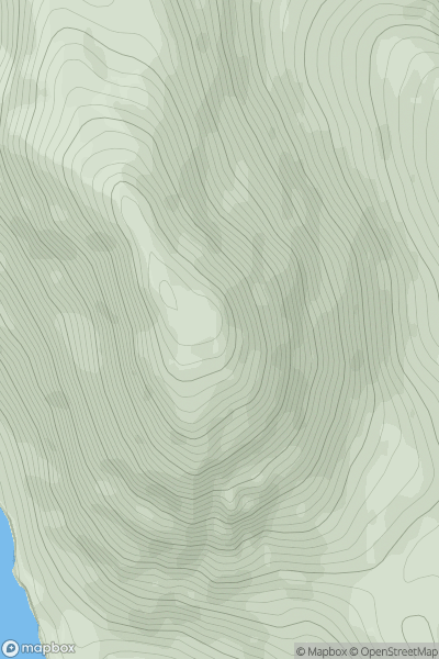 Thumbnail image for Sgurr na Stri showing contour plot for surrounding peak
