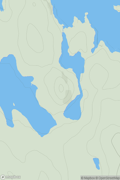 Thumbnail image for Buaile Breacleit showing contour plot for surrounding peak