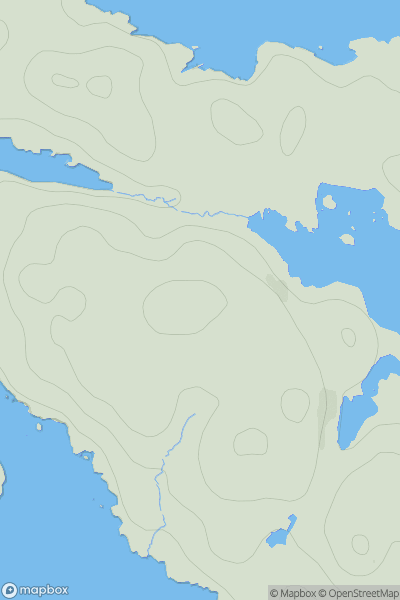 Thumbnail image for Cnoc Loch an Duin showing contour plot for surrounding peak